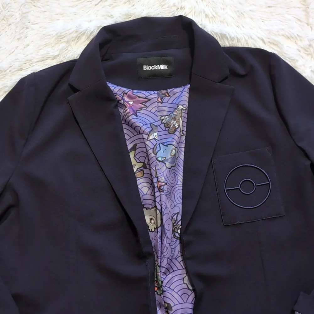 Blackmilk Pokemon Ghost Type Lined Dark Purple Blazer AUS 16 - Picture 6 of 14